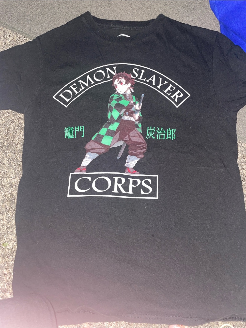 Demon Slayer Corps Tanjiro Graphic Tee - Black/Green